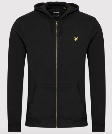 Lyle & Scott - Zip Through Hoodie in Jet Black