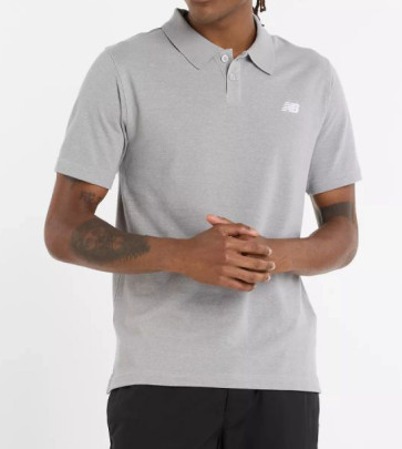 New Balance - Pique Polo Shirt in Grey