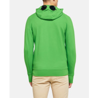 CP Company - Diagonal Raised Fleece Goggle Hoodie in Green