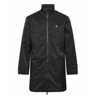 Lyle & Scott - Funnel Neck Mac in Jet Black