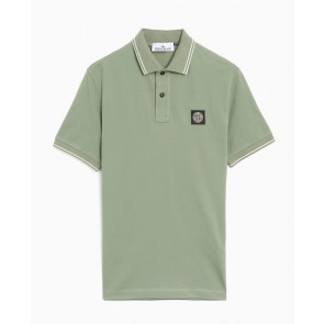 Stone Island - Organic Cotton Polo Shirt in Sage