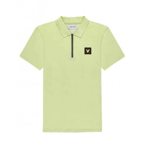 Lyle & Scott - Zip Detail Polo Shirt in Lucid Green