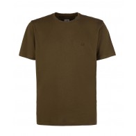 CP Company - 30/1 Jersey Small Logo T-Shirt in Khaki Green