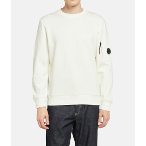 CP Company - Diagonal Raised Fleece Sweatshirt in White