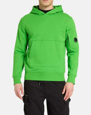 CP Company - Diagonal Raised Fleece Hoodie Lens in Green