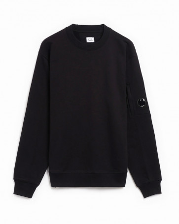 CP Company - Diagonal Raised Fleece Sweatshirt in Black