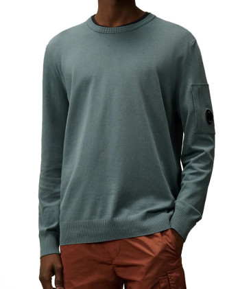 CP Company - Cotton Crepe Crewneck Lens Knit (Stormy Weather)