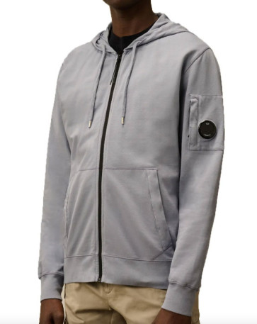 CP Company - Light Fleece Full Zip Hooded Sweatshirt (Lavender Violet)