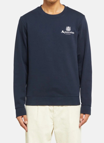 Aquascutum - Crew Neck Sweatshirt in Navy