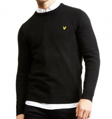 Lyle & Scott - Lambswool Blend Jumper in Black