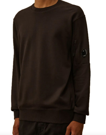 CP Company - Diagonal Raised Fleece Crewneck Lens Sweatshirt (Black)