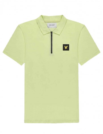 Lyle & Scott - Zip Detail Polo Shirt in Lucid Green