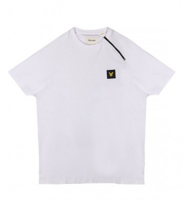 Lyle & Scott - Raglan Zip T-Shirt in White