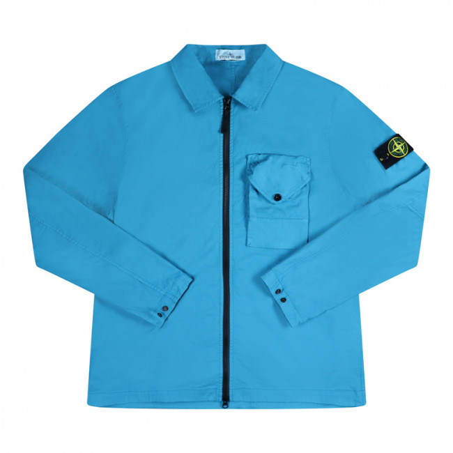 Stone Island One Pocket Overshirt in Turquoise 791511010 Jackets