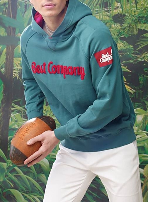 Best Company Hooded Sweatshirt Verde Maine