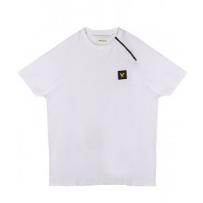 Lyle & Scott - Raglan Zip T-Shirt in White